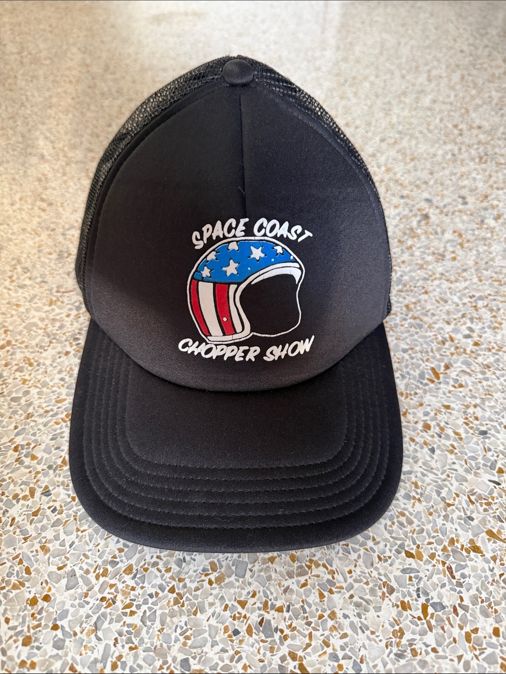 Space Coast Chopper Show Black Truckers Hat